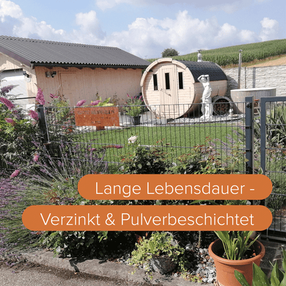 Doppelstabmattenzaun Komplettset Anthrazit 8/6/8