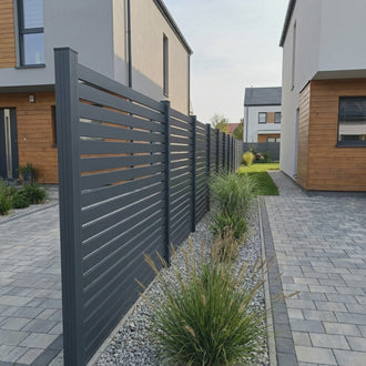Aluminium Sichtschutzzaun MARIO Breit Anthrazit