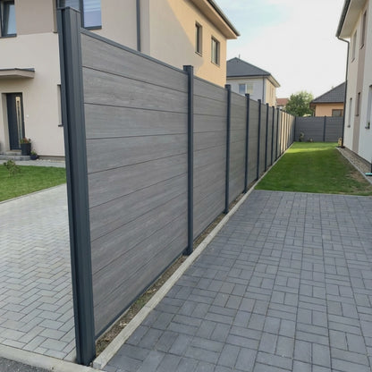 WPC Sichtschutzzaun ENZO Basalt - Standard Anthrazit