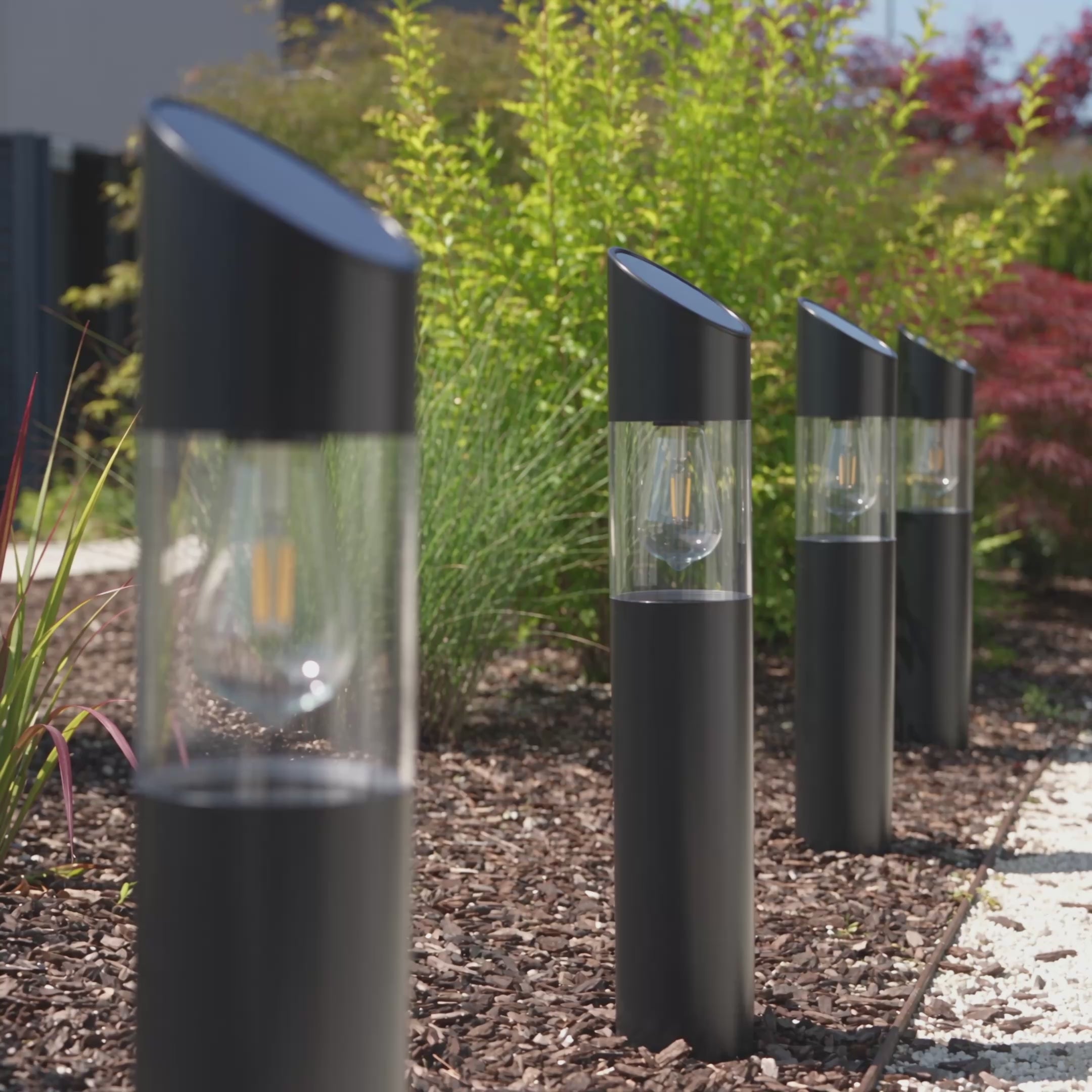 Video laden: LED Solar Wegleuchte Column