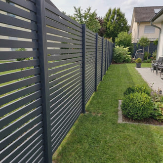 Aluminium Sichtschutzzaun MARIO Schmal Anthrazit