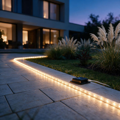 Solar LED Streifen 2x installiert