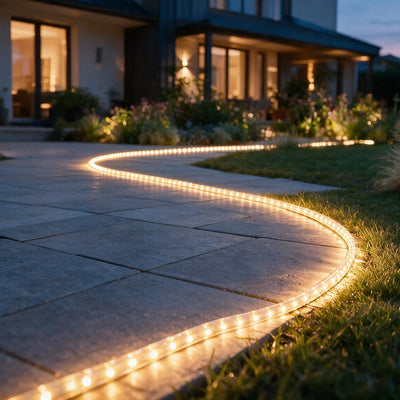Solar LED Streifen 4x installiert