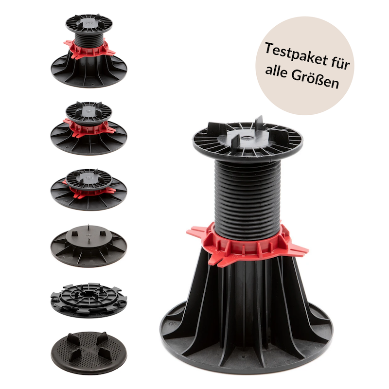 Testpaket Stelzlager für Terrassenplatten alle Größen