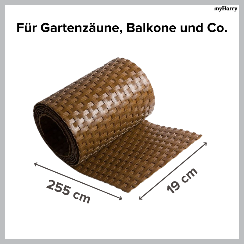 Rattan Sichtschutzstreifen Coffee RD13 255cm