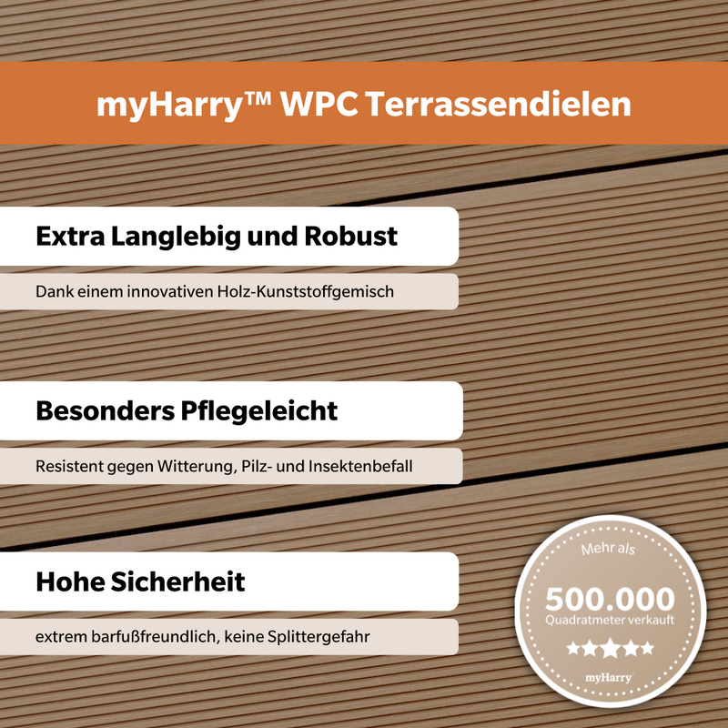 WPC-Komplettset Bangkirai ECO Massivdiele