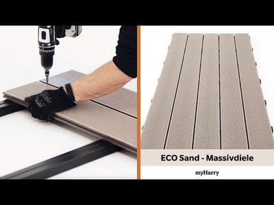 WPC Terrassendiele Massiv ECO Sand